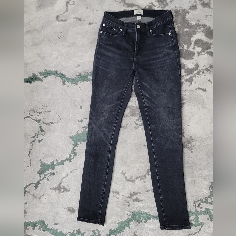 J. Crew Women's Dark Gray High Rise Toothpick Skinny Jeans Size 26